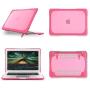 Compatible with MacBook Air 11 Inch Kickstand Case, Funut 2 in 1 Rubberized Hard Plastic Case Cover Shock Proof Matt Protective Case for Laptop MacBook Air 11.6 Inch A1370/A1465(# Rose)