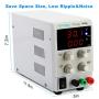 Best DC Bench Power Supply, Pevono PS305H 30V/5A 4 Digital LED Desktop Switching Variable Power Supply Voltage&Current Regulated Supply Power Source for Lab Repair,Electronic Tester, Power Calculator