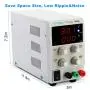 Best DC Bench Power Supply, Pevono PS305H 30V/5A 4 Digital LED Desktop Switching Variable Power Supply Voltage&Current Regulated Supply Power Source for Lab Repair,Electronic Tester, Power Calculator