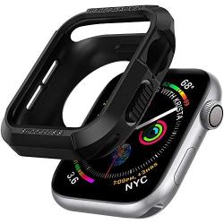 Spigen Rugged Armor Designed for Apple Watch Case for 44mm Series 6/SE/5/4 - Black