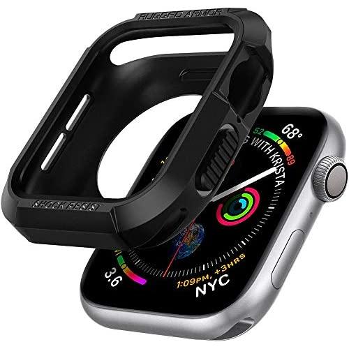 Spigen Rugged Armor Designed for Apple Watch Case for 44mm Series 6/SE/5/4 - Black