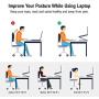 Adjustable Laptop Stand, FYSMY Ergonomic Portable Computer Stand with Heat-Vent to Elevate Laptop, 13 Lbs Heavy Duty Laptop Holder Compatible with MacBook, Air, Pro All Laptops(Silver) (Silver)