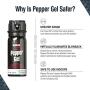 SABRE RED Tactical Pepper Gel with Belt Holster – Gel is Safer – Maximum Police Strength Gel OC Spray, Quick Access Flip Top, 18-foot (5.5 m) Range, 18 Bursts – Designed for Security Personnel