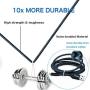 USB Cords(6ft), iSeekerKit 3 Pack High Charging Speed USB 2.0 A Male to Micro Nylon Braided Cords with Aluminum Connector Compatible for Android, Galaxy s6 s7 and More(Silver&Golden&Black)
