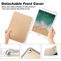 Valkit iPad 8th Generation Case, iPad 7th Generation Case, iPad 10.2 2020/2019 Case, Translucent Frosted Back Protective Smart Cover for 10.2'' iPad 8/7, Gold