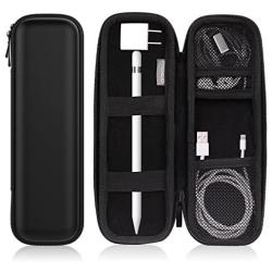 MoKo Holder Case Fit Apple Pencil 1st & 2nd, PU Leather Case for Samsung Stylus Pen Surface Pen, Fit New iPad 8th Gen 2020/7th Gen 10.2/iPad Air 4th Gen/iPad Pro 11 & 12.9 2020, Black
