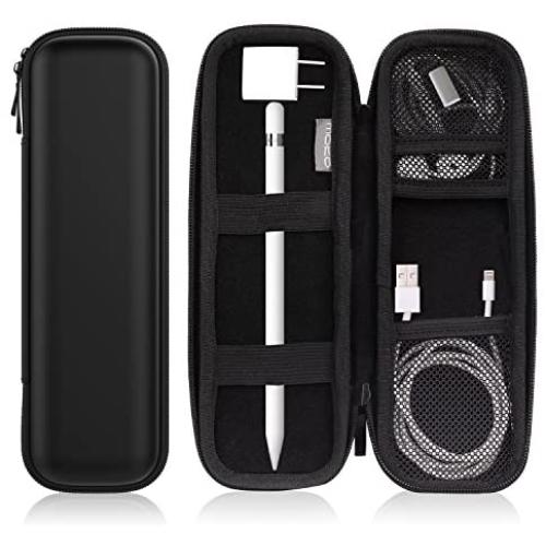 MoKo Holder Case Fit Apple Pencil 1st & 2nd, PU Leather Case for Samsung Stylus Pen Surface Pen, Fit New iPad 8th Gen 2020/7th Gen 10.2/iPad Air 4th Gen/iPad Pro 11 & 12.9 2020, Black
