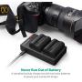 EN-EL15 EN EL15a RAVPower Battery Charger Set Compatible with Nikon d750, d7200, d7500, d850, d610, d500, MH-25a, d7200, z6, d810 Batteries (2-Pack, Micro USB Port, 2040mAh)