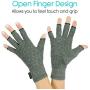Vive Arthritis Gloves - Men, Women Rheumatoid Compression Hand Glove for Osteoarthritis- Arthritic Joint Pain Relief - Carpal Tunnel Wrist Support - Open Finger, Fingerless Thumb for Computer Typing