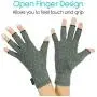 Vive Arthritis Gloves - Men, Women Rheumatoid Compression Hand Glove for Osteoarthritis- Arthritic Joint Pain Relief - Carpal Tunnel Wrist Support - Open Finger, Fingerless Thumb for Computer Typing