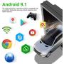 Double Din Android 9.1 Car Radio 7 TFT Touch Screen GPS Navigation 1G+16G Indash Car Stereo Support Bluetooth FM WiFi Steering Wheel Control Dual USB + 12 LEDs Rear View Camera