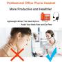 Emaiker Corded RJ9 Telephone Headset One Ear with Noise Cancelling Microphone RJ9 4-Pins Jack for Office Landline Phones for Avaya PolyCom Nortel Altigen Toshiba Siemens IP Desk Phones