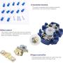 Taiss Universal Changeover Switch 20A 550V 5 Position 12 Terminals Latching Rotary Cam Selector Switch + SV2-4s Blue Connection Terminal LW26-20 0-5/3