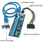 FebSmart PCI-E Riser for Bitcoin-Litecoin-ETH Coin PCIe VER006C 6 PIN 16x to 1x Powered Riser Adapter Card 6-Pin PCI-E to SATA Power Cable-GPU Riser Adapter-Ethereum Mining ETH (6 PCS)