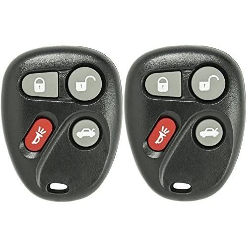 Keyless2Go Replacement for Keyless Entry Car Key Fob Vehicles That Use 4 Button L2C0005T 12223130-50 Remote - 2 Pack