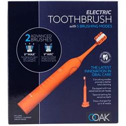 OOAK Electric Toothbrush with 5 Brushing Modes with 2 Advanced Heads - Coral