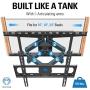 Mounting Dream TV Mount Full Motion TV Wall Mounts for 26-55 Inch Flat Screen TV, Wall Mount TV Bracket with Dual Arms, Max VESA 400x400mm and 99 LBS, Fits 16'', 18'', 24'' Studs MD2380-24K TV Mounts