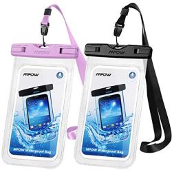 Mpow 097 Universal Waterproof Case, IPX8 Waterproof Phone Pouch Dry Bag Compatible for iPhone 12/12 Pro Max/11/11 Pro/SE/Xs Max/XR/8P/7 Galaxy up to 7'', Phone Pouch for Beach Kayaking Travel (2 Pack)