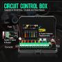 8 Gang Switch Panel, DJI 4X4 On-Off LED Car Switch Panel Circuit Control Relay System Box Universal Slim Touch Panel with Harness and Label Stickers for Truck Boat ATV UTV Caravan Marine