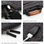 DOMISO 10.1 Inch Multi-Functional Laptop Sleeve Business Briefcase Messenger Bag with USB Charging Port for 10.1-10.5 Inch Laptop / Tablet / iPad Pro / iPad Air / Lenovo Yoga Book , Black Zipper