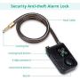 Wsdcam Bike Lock Alarm with Remote Universal Security Alarm Lock System Anti-Theft Vibration Alarm for Bicycle Motorcycle Door Gate Lock 110dB,31.49 inch Cable Length, IP55 waterproof Alarm Cable Lock