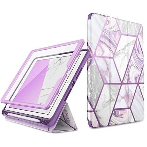 i-Blason Cosmo Case for New iPad 8th/7th Generation, iPad 10.2 2020 2019 Case, Full-Body Trifold with Built-in Screen Protector Protective Smart Cover with Auto Sleep/Wake & Pencil Holder (Marble)