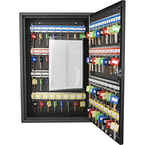 BARSKA CB12486 Key Lock 64 Position Adjustable Key Cabinet Lock Box Black