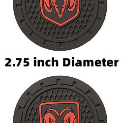 Coasters-car 2.75 inch Auto Cup Silicone Insert Coaster Anti Slip Car Cup Holder Mat Accessories 2 Packs