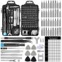 Upgrade Apsung 137 in 1 Precision Screwdriver Set with Slotted, Phillips, Torx& More Bits, Non-Slip Magnetic Electronics Tool Kit for Repair iPhone, Android, Computer, Laptop, Watch, Glasses, PC etc