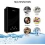 Camplux Electric Tankless Water Heater, TE18 18 KW Household Point-of-Use Water Heater, Residential Electric Water Heater with Digital Display and Remote Control, 240V, Black
