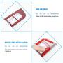 Window Lift Switch Button Panel Cover Trim Interior Accessories for Dodge Challenger 2015-2020 (Red Carbon Look)