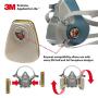 3M Respirator Cartridge 6006, 1 Pair, Helps Protect Against Organic Vapors, Acid Gases, Ammonia, Methylamine or Formaldehyde