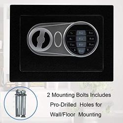 JUGREAT Security Safe Box with Induction Light,Electronic Digital Securit Safe Steel Construction Hidden with Lock，Wall or Cabinet Anchoring Design for Home Office Hotel BusinessGun Passport Cash