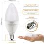 Albrillo E12 LED Candelabra Light Bulbs, LED Bulbs Daylight, LED Ceiling Fan Light Bulbs, 40 Watt Equivalent, Candelabra Base, Chandelier Light Bulbs, Non-Dimmable, 4 Pack