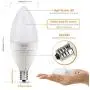 Albrillo E12 LED Candelabra Light Bulbs, LED Bulbs Daylight, LED Ceiling Fan Light Bulbs, 40 Watt Equivalent, Candelabra Base, Chandelier Light Bulbs, Non-Dimmable, 4 Pack