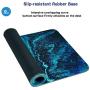 LIZIMANDU Gaming Mouse Pad,Extended Large Pattern Anti Slip Stitched Edges Long XXL Mousepad,Desk Pad Keyboard Mat, Non-Slip Base, Water-Resistant, for Gaming,Office & Home (1-Blue Quicksand, 1 Pack)