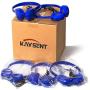 Wholesale Bulk Headphone Earphone Earbud - Kaysent(KHP0-25DBlue) 25 Pack Wholesale Dark Blue Headphone for School, Classroom, Airplane, Hospiital, Students,Kids and Adults