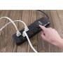 GE 7-Day Programmable Power Strip with Digital Timer, 8 Grounded Outlets (4 Timed / 4 Always On), Indoor, 15 Amp, 1800W, Easy Presets and Custom Settings for Weekly Cycle, Minute Intervals, 15077 Black