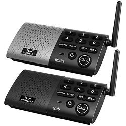 Hosmart Full Duplex Wireless Intercom System Real Time, Two -Way Communication, with DECT_6.0 Technology for Home and Office，Hands Free, Portable intercom, with Crystal Clear Sound, 1000 feet Range