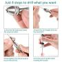 Pin Vise Hand Drill Bits Set Pearl Drilling Holes Tool Kit Mini Bench Vice for Drilling Tool DIY,Model Making,Metal Wood,Jewelry,Delicate Manual Work & Electronic Assembling (Silver)