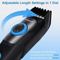 Sminiker Beard Trimmer for Men Cordless Rechargeable Hair Clippers 38 Length Settings Men’s Grooming kit with 2 Guide Combs USB Quick Charge