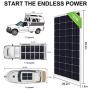 ECO-WORTHY 120 Watts 12 Volts Solar Starter Kit: 120W Monocrystalline Solar Panel + 20A PWM Charge Controller + Z Brackets + 16ft Solar Cable with Connector