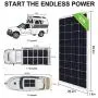 ECO-WORTHY 120 Watts 12 Volts Solar Starter Kit: 120W Monocrystalline Solar Panel + 20A PWM Charge Controller + Z Brackets + 16ft Solar Cable with Connector