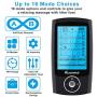 Tens Unit Muscle Stimulator 16 Massage Mode, Rechargeable Tens EMS Unit Machine Electric Pulse Massager with 10 Pads for Pain Relief, Body Building, Neck, Shoulder, Back, Leg, Sciatica Pain Relief