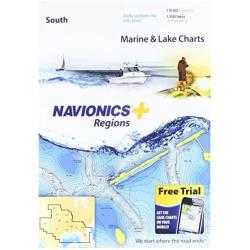 Navionics Plus Regions South Marine and Lake Charts on SD/MSD