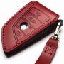 Dedicated Leather BMW Key Fob Cover Suit for Keyless Remote Control for BMW 1 2 3 4 5 6 7 Series and X1 X2 X3 X5 X6 and More BMW Models (A-R)