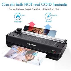 5 in 1 Blusmart Laminator Set, A4, Trimmer, Corner Rounder, 20 Laminating Pouches, Photo Frames, Black