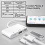 HDMI Adapter, 3 in 1 USB Camera Adapter with 1080P Digital AV HDMI Adapter + Charging Splitter, Support USB Flash Drive, MIDI Keyboard, Mouse, Ethernet Adapter