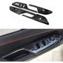 XITER 4pcs ABS Carbon Fiber Car Interior Automobile Door Window Control Panel Cover Molding Door Lock Switch Trim Accessories For Honda 10th Civic 2016 2017 2018 2019 2020 (BLACK)