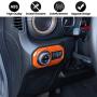 Headlight Lamp Switch Trim Cover Button Decoration Interior Accessories for 2018-2021 Jeep Wrangler JL JLU & Gladiator JT (Orange)